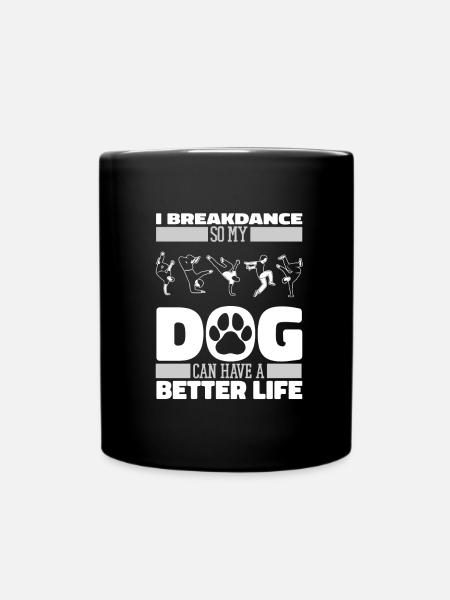 Breakdance Breakdancer Breakdancer Chien - Mug uni - noir