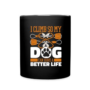 Chien d’escalade - Mug uni - noir - Devant