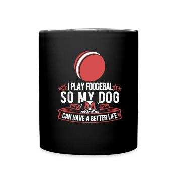 Chien de ballon chasseur - Mug uni - noir - Devant