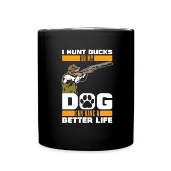 Duck Hunting Duck Hunting Dog - Full Colour Mug - black - Front