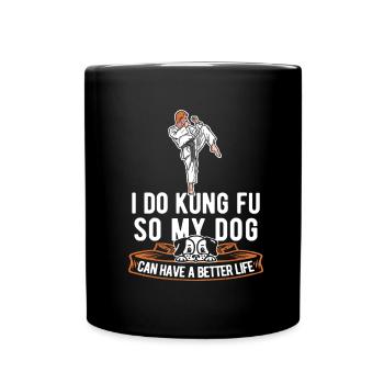 Kung Fu Dog - Full Colour Mug - black - Front