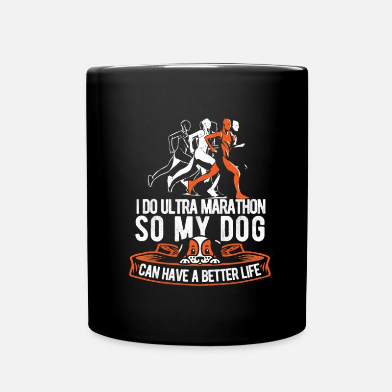Ultramarathon Hund - Tasse einfarbig - Schwarz