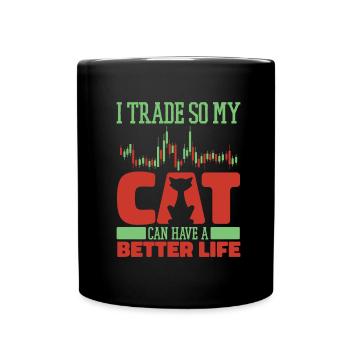 Day Trading Day Trader Cat - Mug uni - noir - Devant