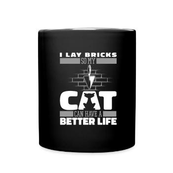 Mason Cat - Full Colour Mug - black - Front