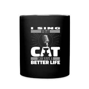 Chef de chœur Cat - Mug uni - noir - Devant