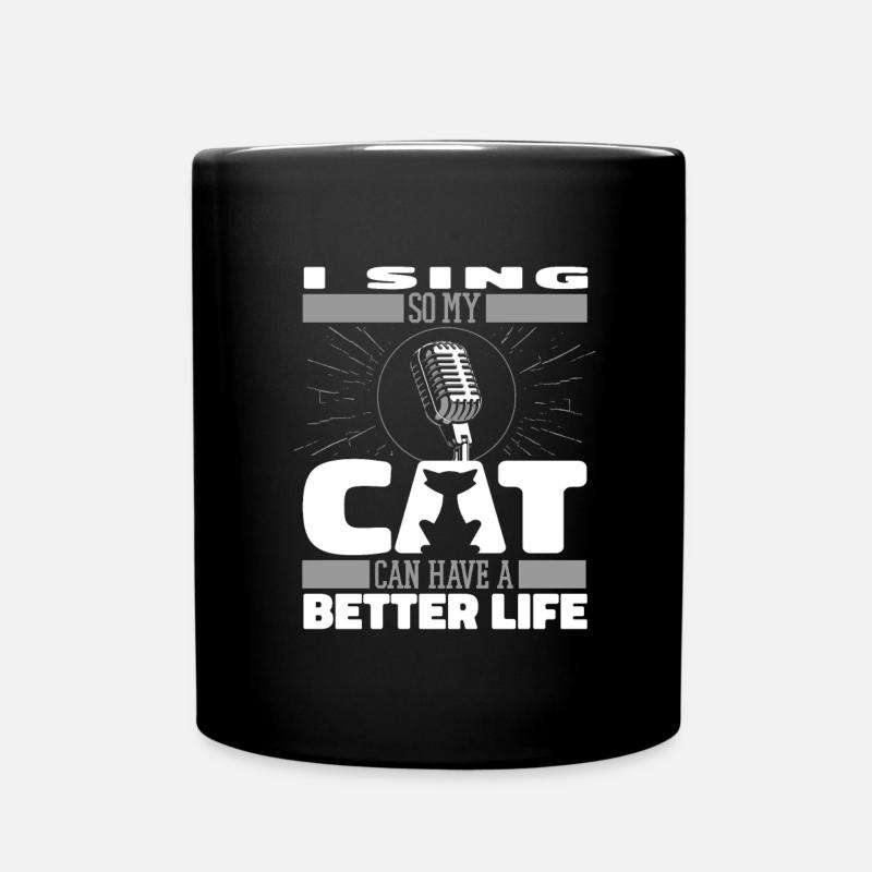 Chorleiter Katze - Tasse einfarbig - Schwarz