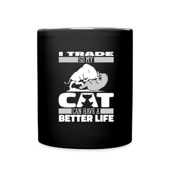 Day Trading Day Trader Cat - Mug uni - noir - Devant