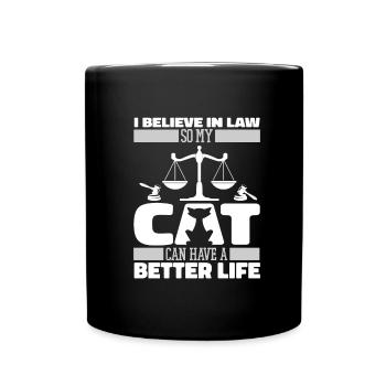 Lawyer Lawyer Jura Katze - Full Colour Mug - black - Front