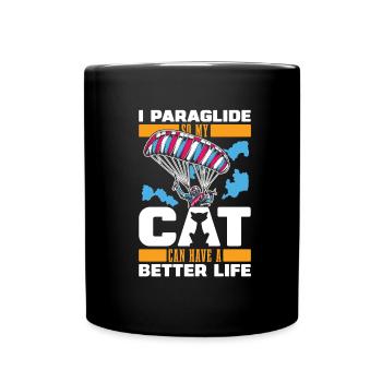 Parapente Parapente Cat - Mug uni - noir - Devant