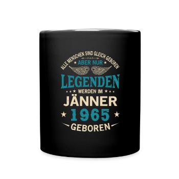 Alle Menschen Sind Gleich Geboren Jänner 1965 - Tasse einfarbig - Schwarz - Vorne
