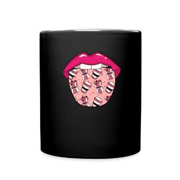Barista Langue de café - Mug uni - noir - Devant