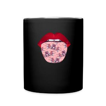 Drone Quadcopter Lips - Full Colour Mug - black - Front