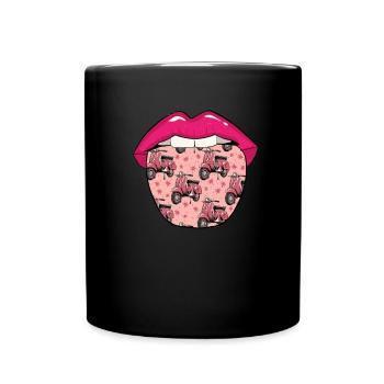 Lèvres de scooter - Mug uni - noir - Devant