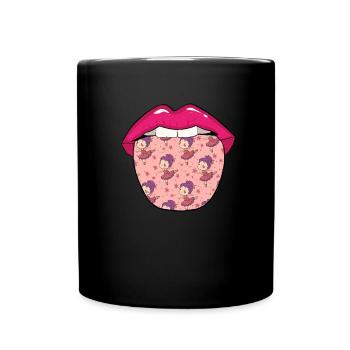 Ballet Balerina Lippen - Tasse einfarbig - Schwarz - Vorne