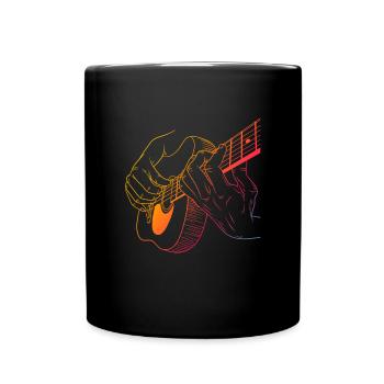 Akustikgitarre Vintage gitarre - Tasse einfarbig - Schwarz - Vorne