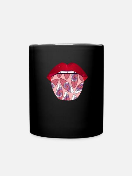 Surfer Surfen Lippen - Tasse einfarbig - Schwarz