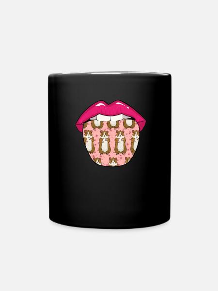 Hamster Golden Hamster Langue - Mug uni - noir