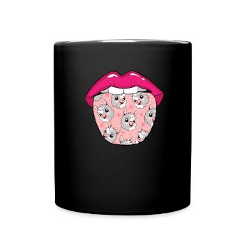 Lama Llama Langue - Mug uni - noir - Devant
