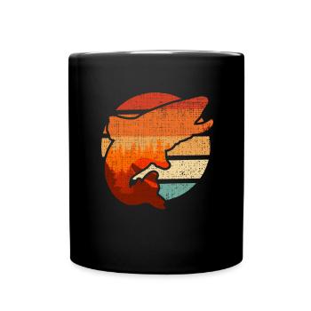 Trout fly fishing Gift - Full Colour Mug - black - Front
