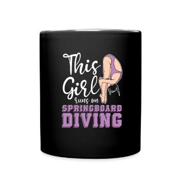 Diving Diver Girls - Full Colour Mug - black - Front