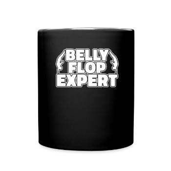 Plongeur plongeur ventre atterrissage - Mug uni - noir - Devant