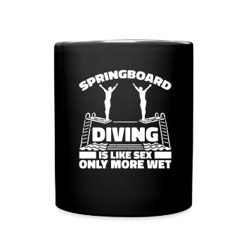 Diving Diver Humor - Full Colour Mug - black - Front