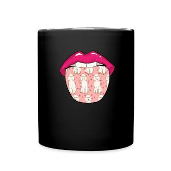 Lèvres de caniche - Mug uni - noir - Devant