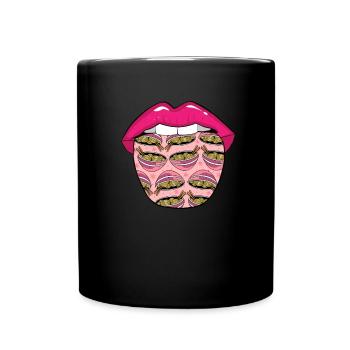 Pho Bowl Zunge - Tasse einfarbig - Schwarz - Vorne