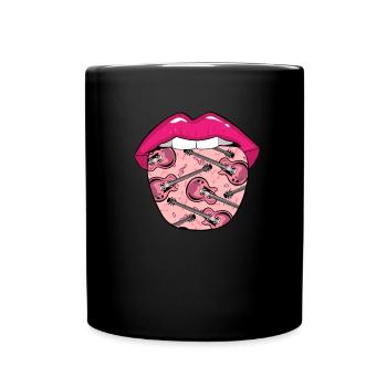 E Guitare Guitare Electrique Languette - Mug uni - noir - Devant