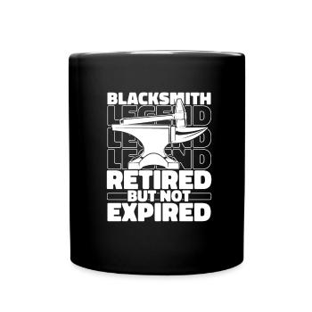 Retired blacksmith - Full Colour Mug - black - Front