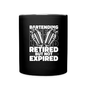Bartender Retired Bartender - Full Colour Mug - black - Front