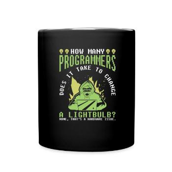 Developer Coder Programmer Funny - Full Colour Mug - black - Front