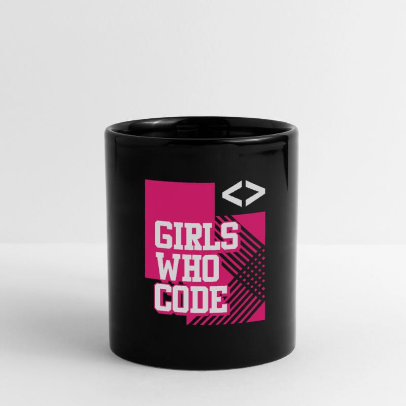 Developer Coder Programmer Girl Full Colour Mug