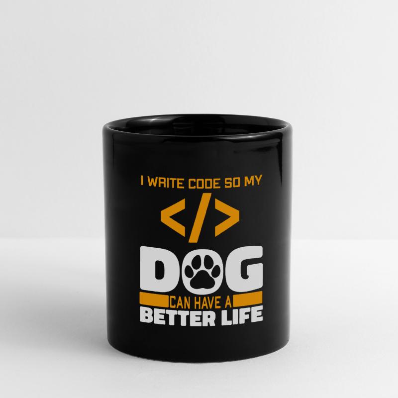 Entwickler Coder Programmierer Hund Tasse einfarbig