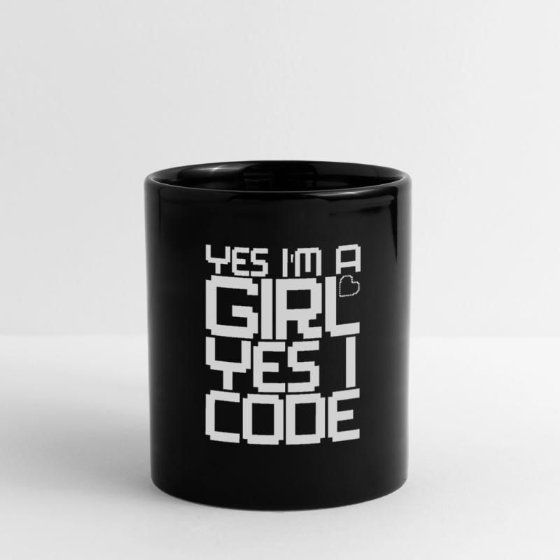 Developer Coder Programmer Girl Full Colour Mug