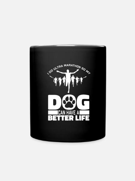 Ultramarathon Hund - Tasse einfarbig - Schwarz
