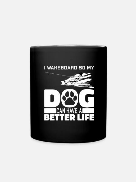 Wakeboard Wakeboarder Chien - Mug uni - noir