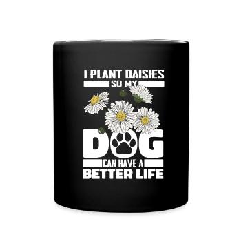 Fisée d’oie Daisy Dog - Mug uni - noir - Devant