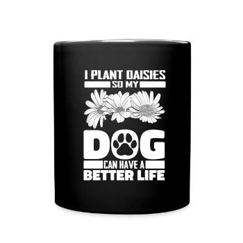 Fisée d’oie Daisy Dog - Mug uni - noir - Devant