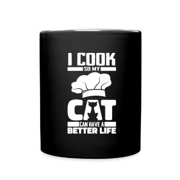 Cuire le chat de cuisson - Mug uni - noir - Devant