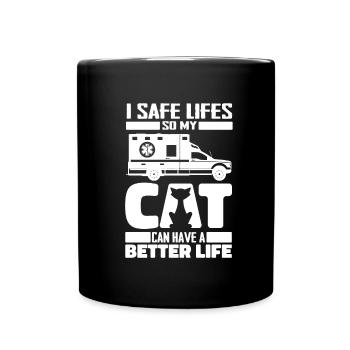 Service ambulancier paramédical Ambulancier Cat - Mug uni - noir - Devant