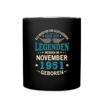 Alle Menschen Sind Gleich Geboren November 1951 - Tasse einfarbig - Schwarz - Vorne