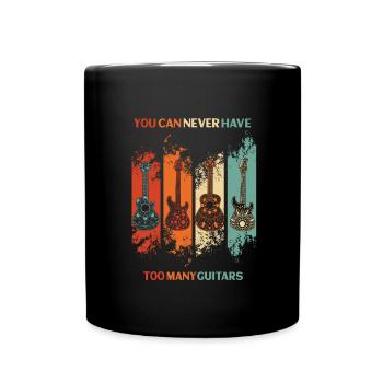 Guitariste Guitare Rétro Vintage - Mug uni - noir - Devant