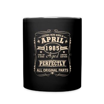 Millésime avril 1985 anniversaire - Mug uni - noir - Devant
