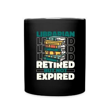 Retired librarian - Full Colour Mug - black - Front