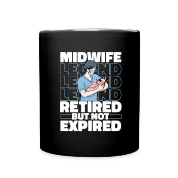 Sage-femme à la retraite - Mug uni - noir - Devant