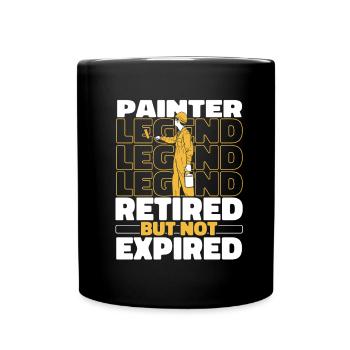 Peintre à la retraite Vernisseur - Mug uni - noir - Devant