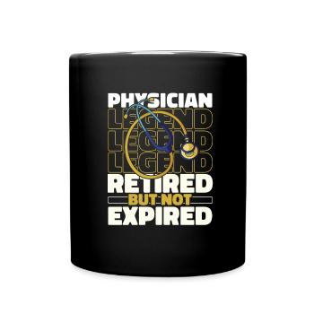 Médecin généraliste Médecin à la retraite - Mug uni - noir - Devant