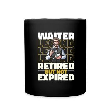 Waiter Retired waitress - Full Colour Mug - black - Front