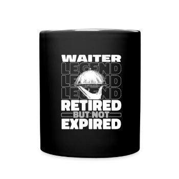 Serveur Serveuse à la retraite - Mug uni - noir - Devant
